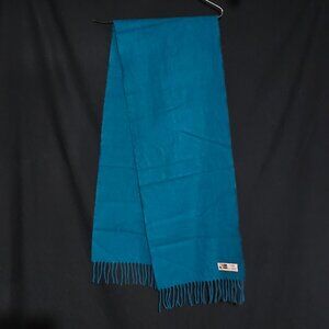 Kennedy Scotland 100% Cashmere Scarf - Dark Turquoise Blue - 12 1/2" x 64"